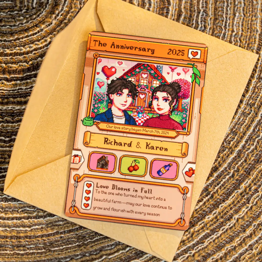 Custom Valentine’s day Metal Card