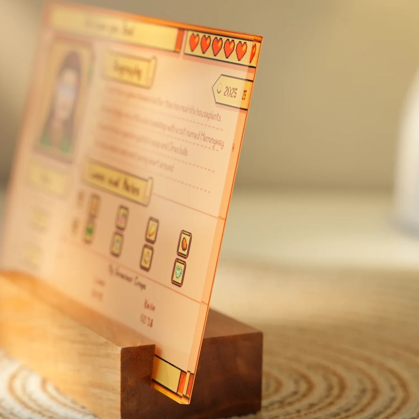 Custom Profile Acrylic Plaque