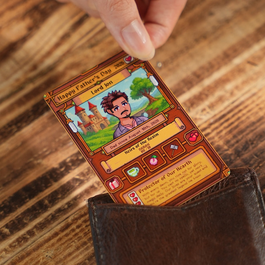 Gamer Dad Custom Metal Trading Card