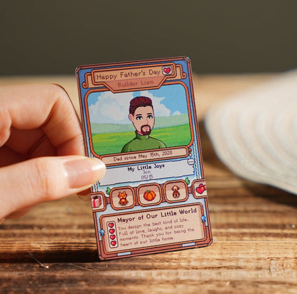 Gamer Dad Custom Metal Trading Card