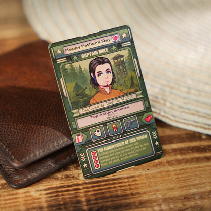 Gamer Dad Custom Metal Trading Card
