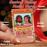 Custom Valentine’s day Metal Card