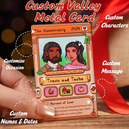 Custom Valentine’s day Metal Card