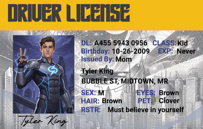 Custom Marvel Rivals-Inspired Driver License - Metal Card