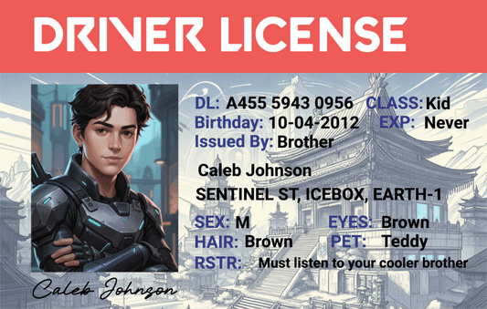 Custom Valorant-Inspired Driver License - Metal Card