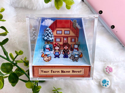 PRE-ORDER* CUSTOMIZABLE Stardew Valley Farm - 3D Diorama Cube/Shadow Box