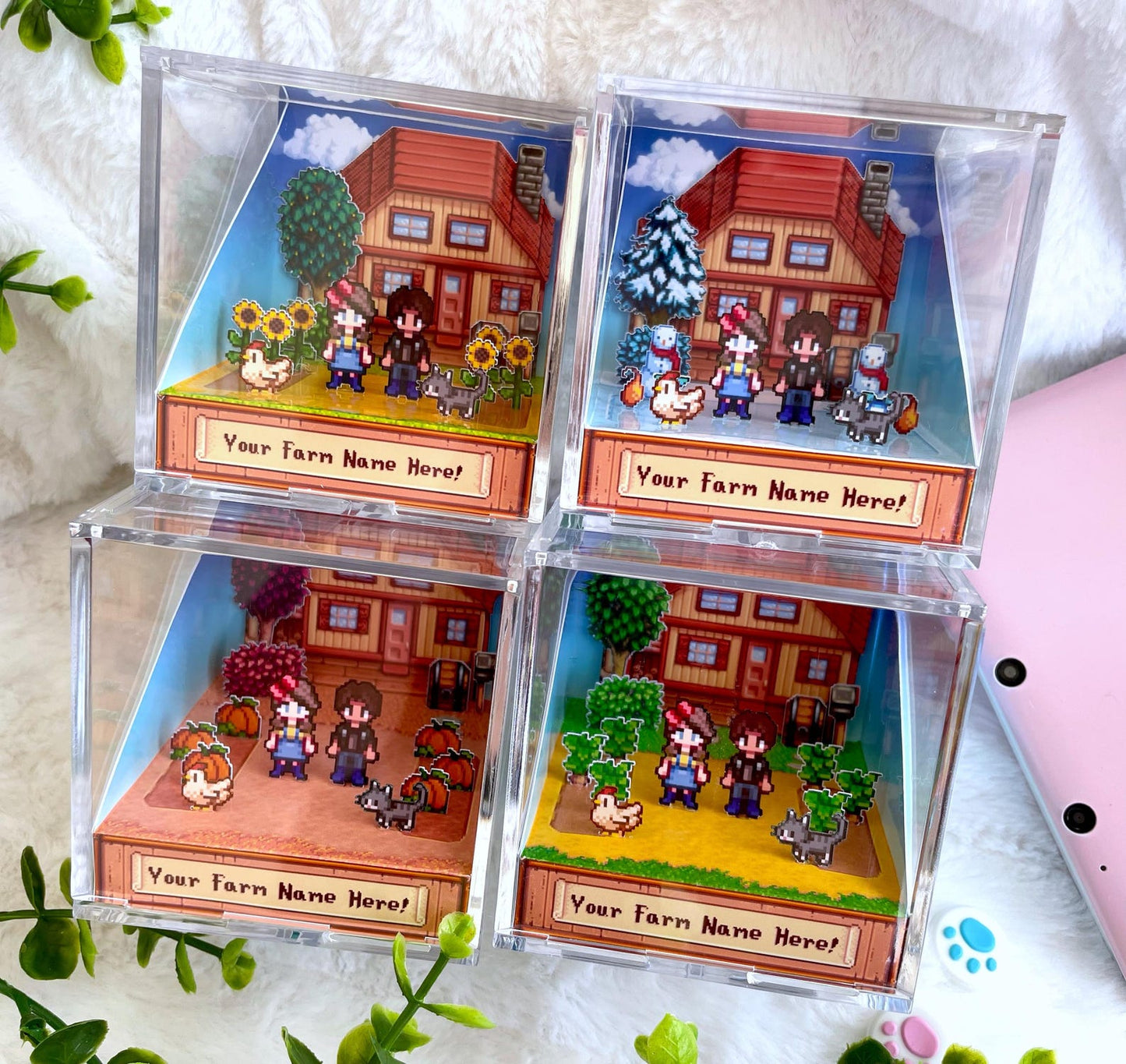 PRE-ORDER* CUSTOMIZABLE Stardew Valley Farm - 3D Diorama Cube/Shadow Box