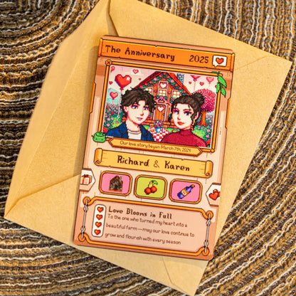 Custom Valentine’s day Metal Card